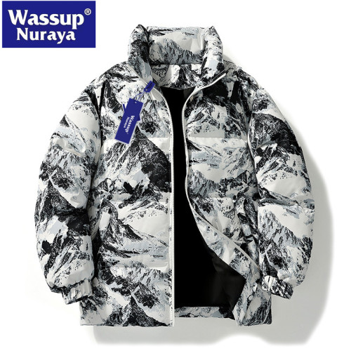 WASSUP Nuraya潮牌棉衣男冬款2024新款立領麵包服男寬鬆棉服外套