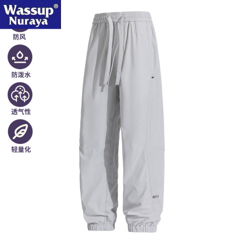 WASSUP Nuraya潮牌山系戶外機能束腳沖鋒褲男復古寬鬆百搭運動褲