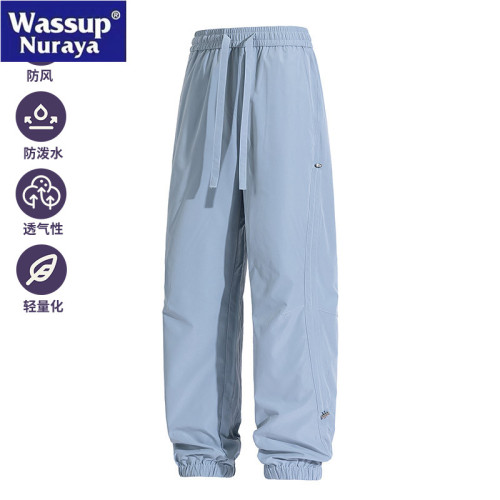 WASSUP Nuraya潮牌山系戶外機能束腳沖鋒褲男復古寬鬆百搭運動褲