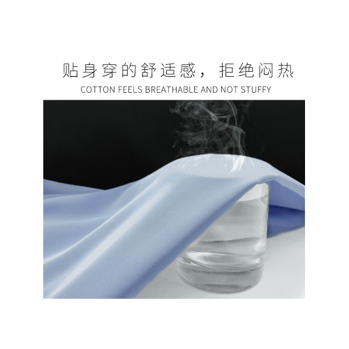 職業藍色短袖襯衫女工作服免燙抗皺通勤白色襯衣面試穿正裝夏季