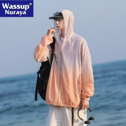 WASSUP NURAYA防曬衣男外套夏季薄款漸變戶外情侶皮膚衣釣魚衣服