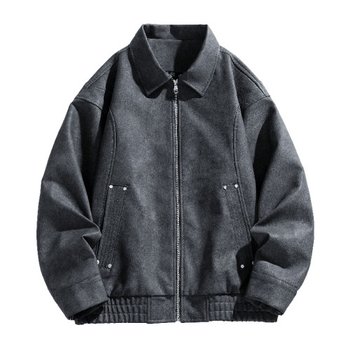 WASSUP Nuraya潮牌復古皮夾克男春季百搭痞帥機車服外套休閒外套