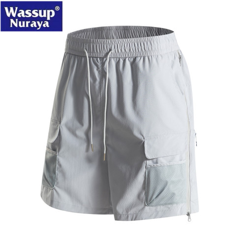 WASSUP Nuraya潮牌2025戶外男夏工裝口袋寬松休閒透氣速乾五分褲