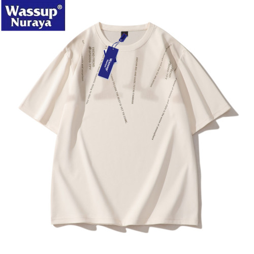 WASSUP Nuraya潮牌青少年短袖t恤男夏季2025新款學生帥氣夏裝上衣