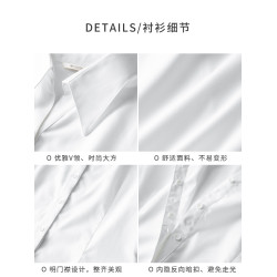羅矇女士藍色V領短袖襯衫半裙職業套裝夏正裝面試工作服白色襯衣