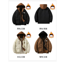 WASSUP Nuraya潮牌燈芯絨棉衣男士外套冬季情侶連帽棉襖羽絨棉服