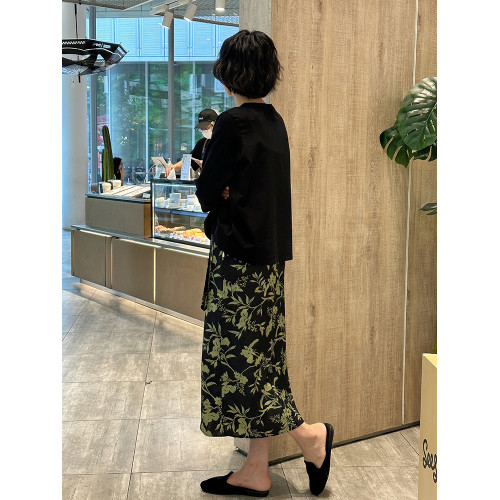 浪清 法式碎花半身裙女2025新款a字一片式不規則半裙顯瘦氣質裙子
