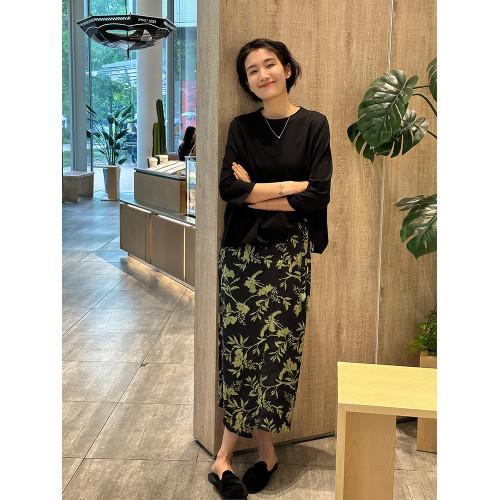 浪清 法式碎花半身裙女2025新款a字一片式不規則半裙顯瘦氣質裙子