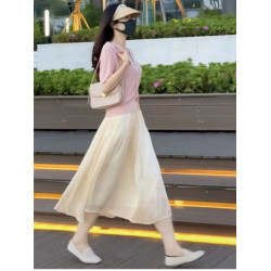 紗裙女半身裙2025夏季新款百褶繖裙大碼中長款超仙女琉璃網紗長裙