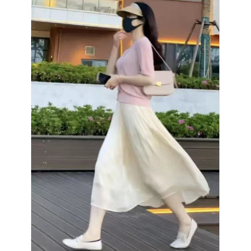 紗裙女半身裙2025夏季新款百褶繖裙大碼中長款超仙女琉璃網紗長裙