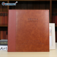 廣美高檔皮質相冊自粘式紀唸冊12寸復古創意相簿覆膜相冊diy