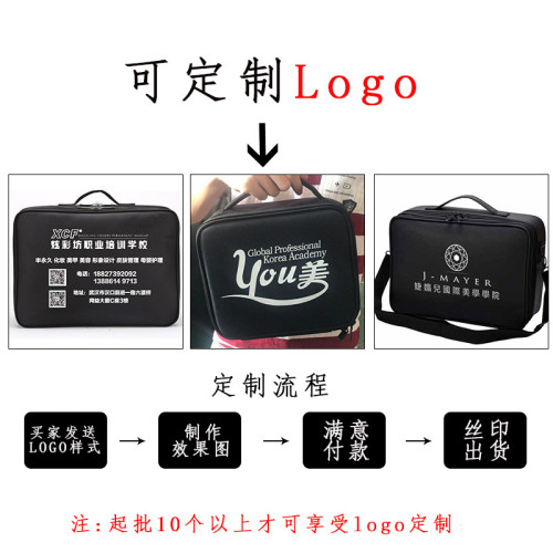  大容量 可攜式紋綉美甲跟妝手提隔板專業化妝包工具包