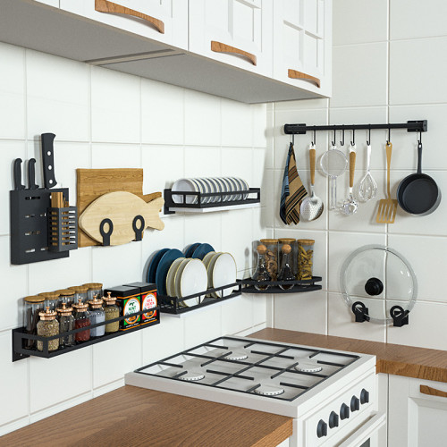 免釘廚房置物架刀架碗碟瀝水架碗盤筷子筒砧板鍋蓋收納架