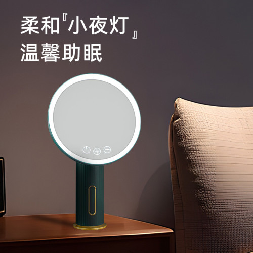 led化妝鏡帶燈梳妝台學生宿舍桌面桌上型網紅發光補光鏡子小型ins風