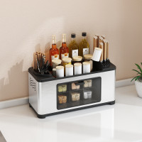 廚房調料品置物架台面刀架多功能調料盒不鏽鋼調味料油鹽醬醋收納