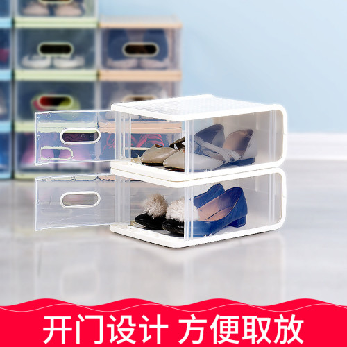 塑膠透明抽屜式鞋盒 鞋子收納盒 宿舍神器省空間鞋架鞋櫃