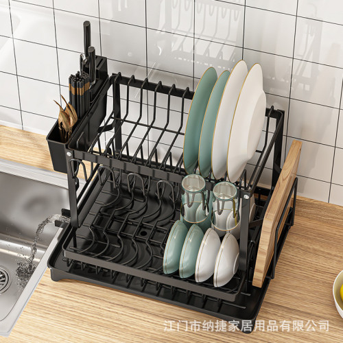 廚房置物架碗碟碗盤收納架瀝水架家用多功能放碗架碗筷水杯收納架