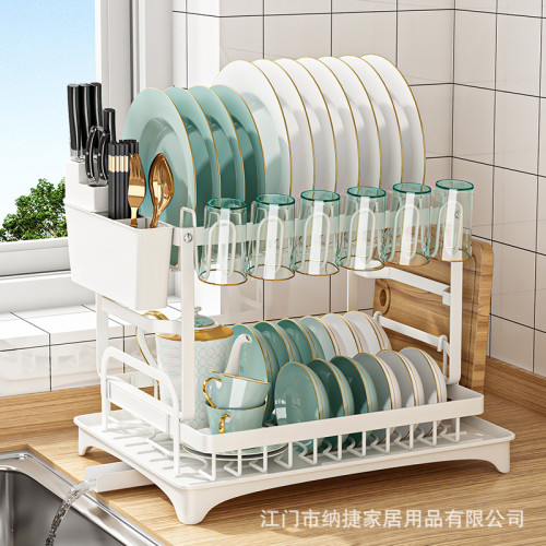廚房置物架碗碟碗盤收納架瀝水架家用多功能放碗架碗筷水杯收納架