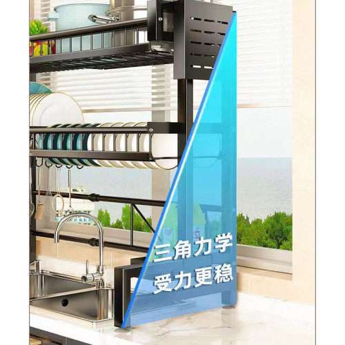 可伸縮廚房水槽置物架放碗架碗筷瀝水架台面碗碟架水池收納架