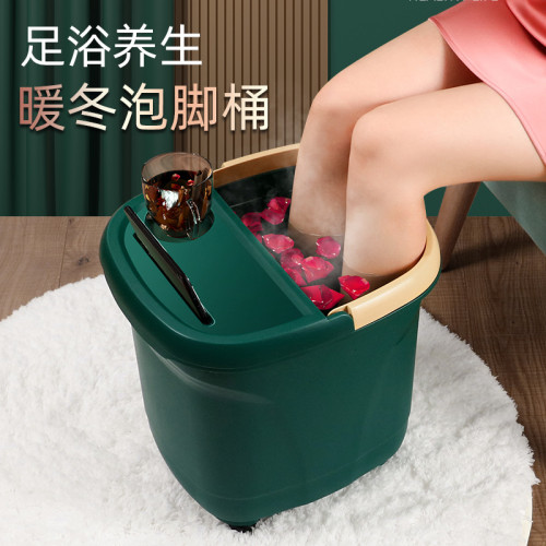 塑膠洗腳盆足浴桶泡腳桶保暖過膝加高家用保溫按摩足浴盆可攜式按摩