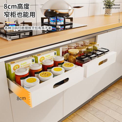 新款抽拉籃收納碗碟櫥櫃碗架小型櫃內置物架子家用廚房水槽瀝水籃