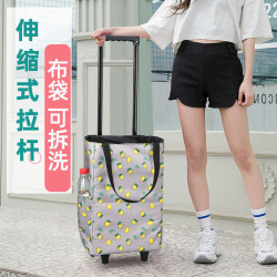 C可攜式小拉車拖車手提購物袋包老人家用伸縮拉桿收納推