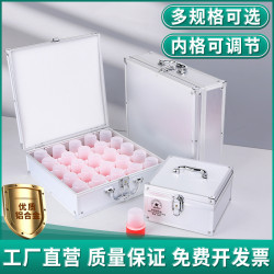 印章箱公章盒子鋁合金手提帶鎖銀行財務印章印鑒章收納管理盒可攜式