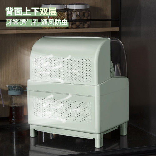 【會員】家用分層廚房碗櫃碗筷收納盒帶蓋收納架裝碟盤瀝水碗架