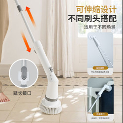 新款多功能電動清潔刷長柄伸縮桿清潔刷子家用衛生間智能馬桶刷