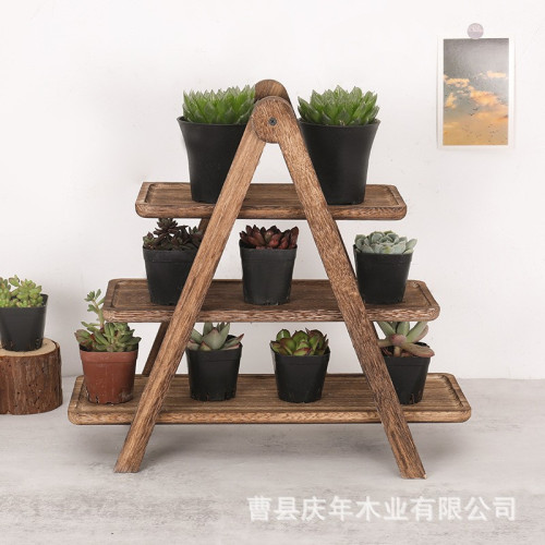 木製三層置物托盤紙杯蛋糕架餐廳分層服務托盤樂高玩具陳列架