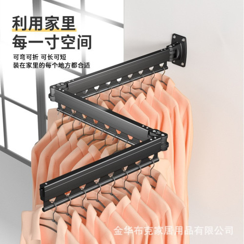 可折曡隱形晾衣架陽台吸盤晾衣架窗外壁掛式室外曬衣架家用晾衣桿