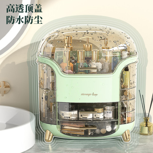 化妝品收納盒桌面高級護膚品收納新款大容量抽屜式口紅透明置物架