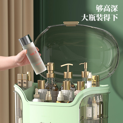 化妝品收納盒桌面高級護膚品收納新款大容量抽屜式口紅透明置物架
