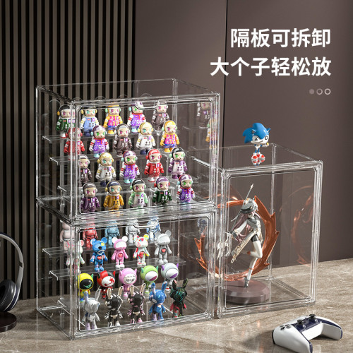 手辦玩具展示盒收納框透明泡泡瑪特展示盒亞克力展示盒防塵盒