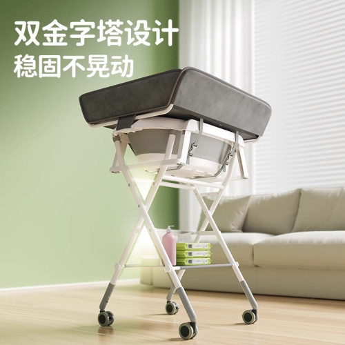 寶寶新生兒浴盆支架套裝嬰兒洗澡台護理台換尿布晾衣架産後免彎腰