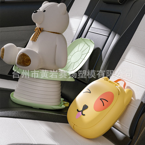 兒童車用折曡坐便器戶外露營應急神器旅行小馬桶外出可攜式尿盆