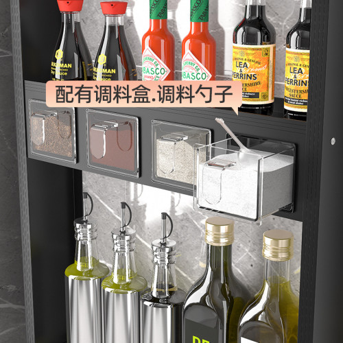 廚房置物架調料壁掛式免打孔收納架家用牆上調味品佐料多功能架子