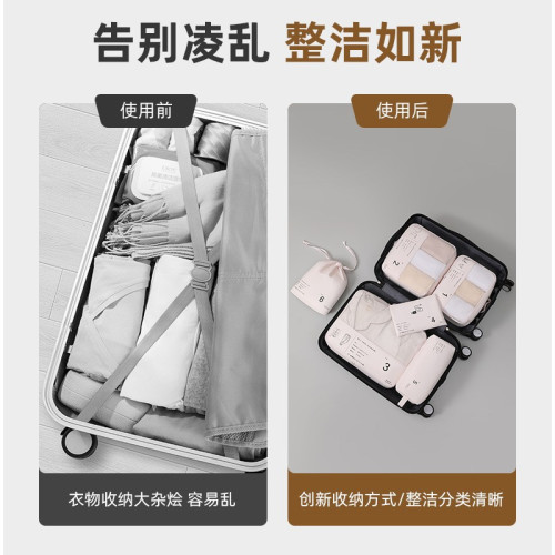 行李箱衣服收納袋旅行六件套收納神器衣物旅遊分袋整理收納包袋子 行李箱衣服收納袋旅行六件套收納神器衣物旅遊分袋整理收納包袋子