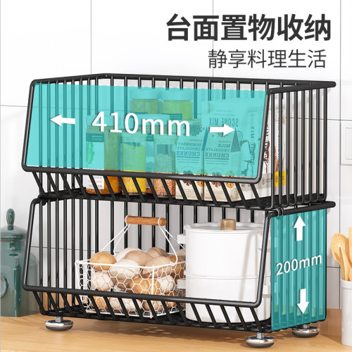 放菜架子廚房置物架落地水果蔬菜架菜籃子臥室儲物架零食收納架子