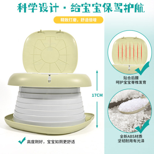 新款兒童折曡坐便器可攜式外出旅遊小孩移動便盆卡通男女寶寶馬桶