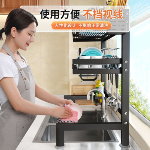 廚房水槽置物架台面碗盤收納架多功能洗碗架水池上放碗碟架瀝水架