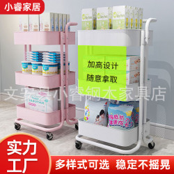 廚房多層收納車PP帶輪收納架嬰兒用品小推車可移動多功能置物架