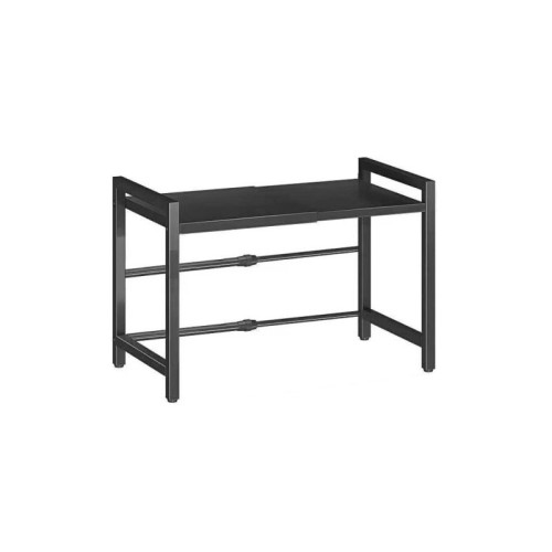 廚房微波爐置物架台面整理架家用廚房收納架可伸縮加粗雙層收納架 廚房微波爐置物架台面整理架家用廚房收納架可伸縮加粗雙層收納架