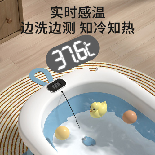 嬰兒洗澡盆寶寶折曡浴盆新生幼兒童可坐躺家用大號沐浴盆兒童用品