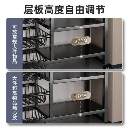 微波爐置物架鍋具瀝水廚房整理可移動可調節多用途收納架