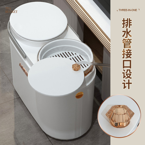 家用乾溼分離垃圾桶茶渣過濾垃圾桶家用辦公室茶水桶廢水桶