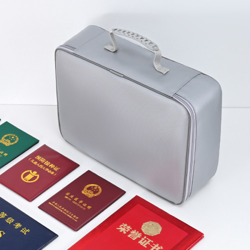 防火証件收納包重要文件盒家用戶口簿護照夾防水整理袋通用防潮箱