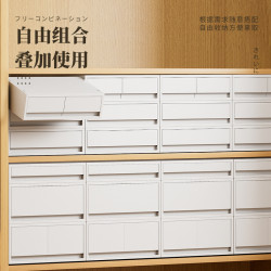 日本抽屜式收納盒多層塑膠儲物櫃子衣櫃整理盒多功能桌面A4文件盒