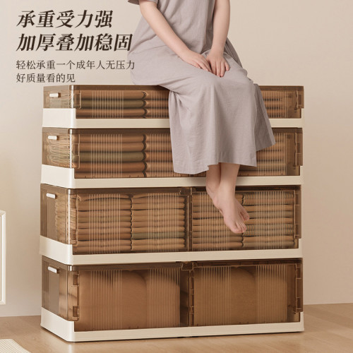 床底折曡收納箱塑膠透明特大號滾輪防塵儲物箱玩具衣服被子整理箱