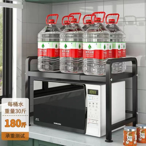 廚房置物架可伸縮多層微波爐置物架烤箱收納架家用台面置物架